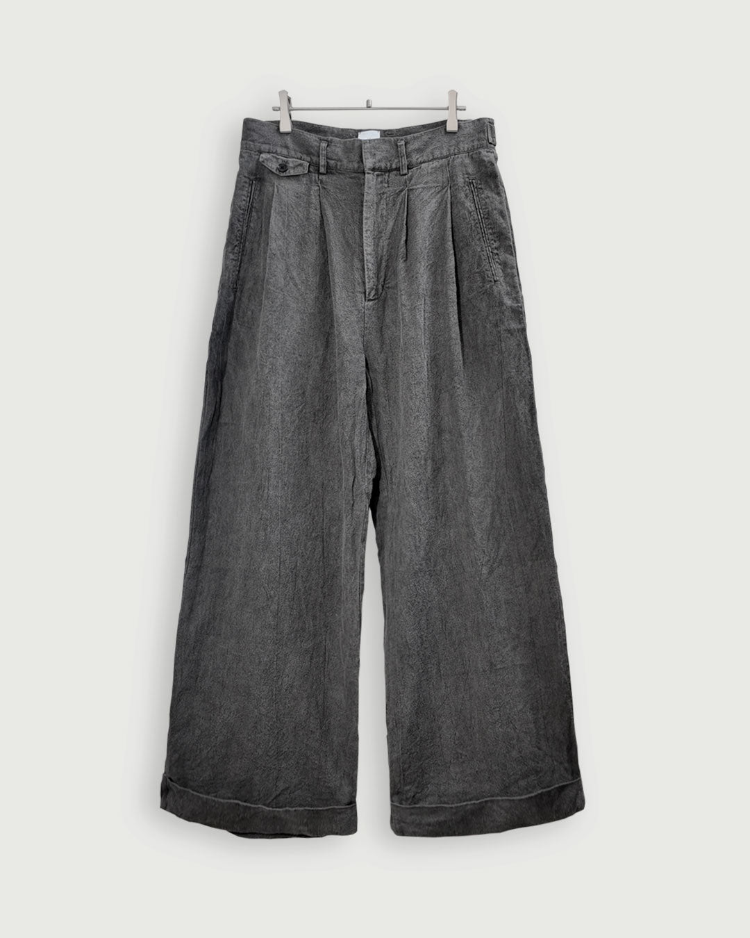 Double Hem Coin Pocket 2Tuck Wide Slacks.