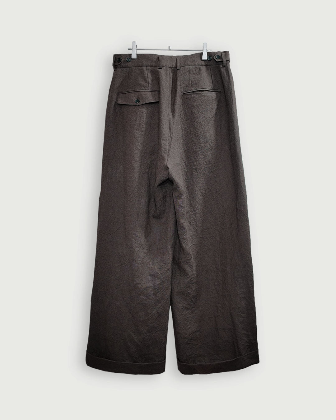 Double Hem Coin Pocket 2Tuck Wide Slacks.
