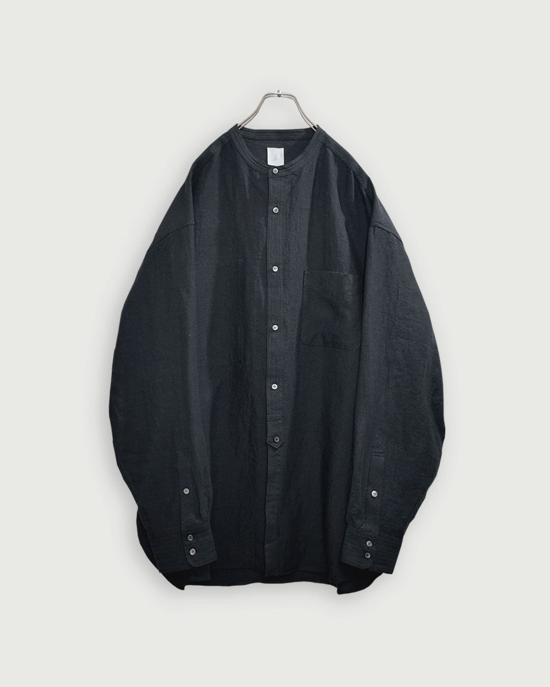 Band Collar Henley Neck Like Atelier Shirt.