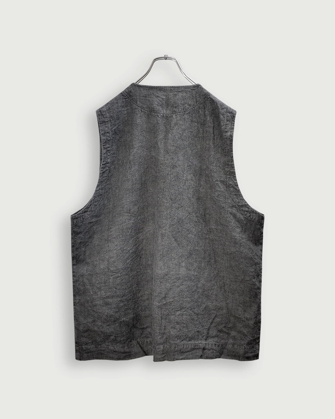 Button Design Crew Neck Vest