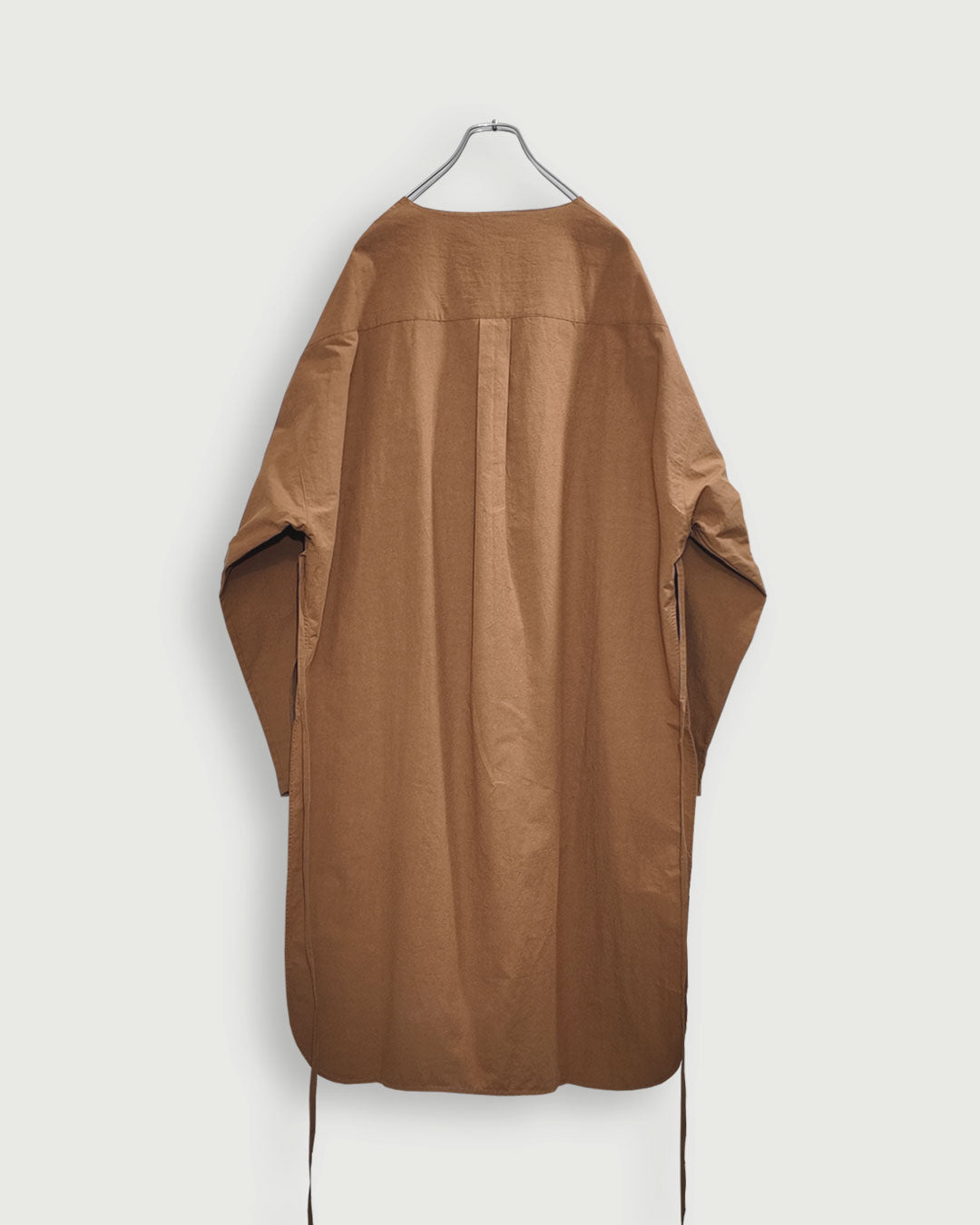 Key Neck Side Slit Long Length Pullover Shirt〈 000007-11 〉