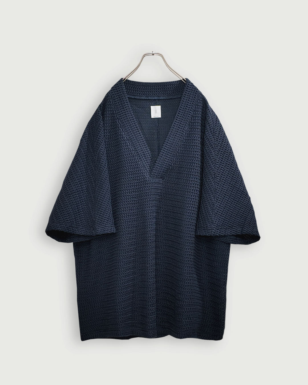 Waffle Russell V Neck 3/4 Sleeve Dolman Knit Pullover.