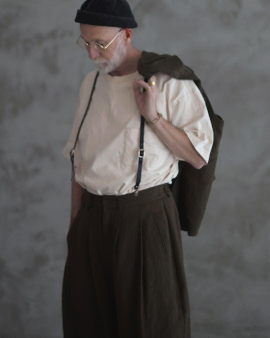 Double Hem Coin Pocket 2Tuck Wide Slacks.