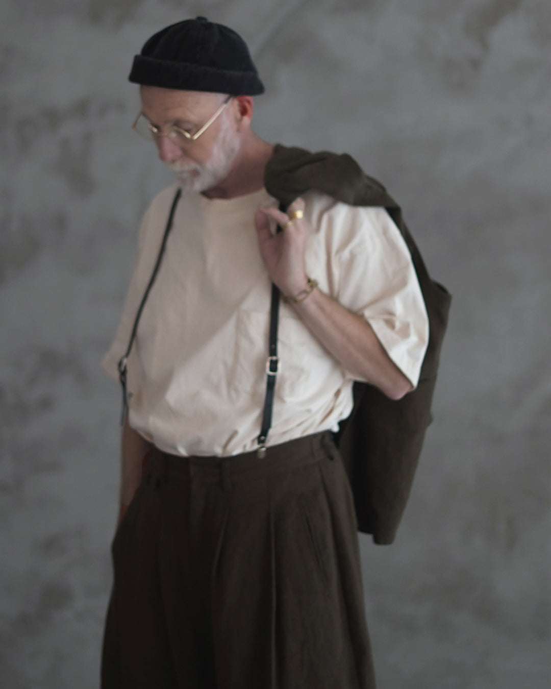 Button Design Crew Neck Vest〈 000006-03 〉