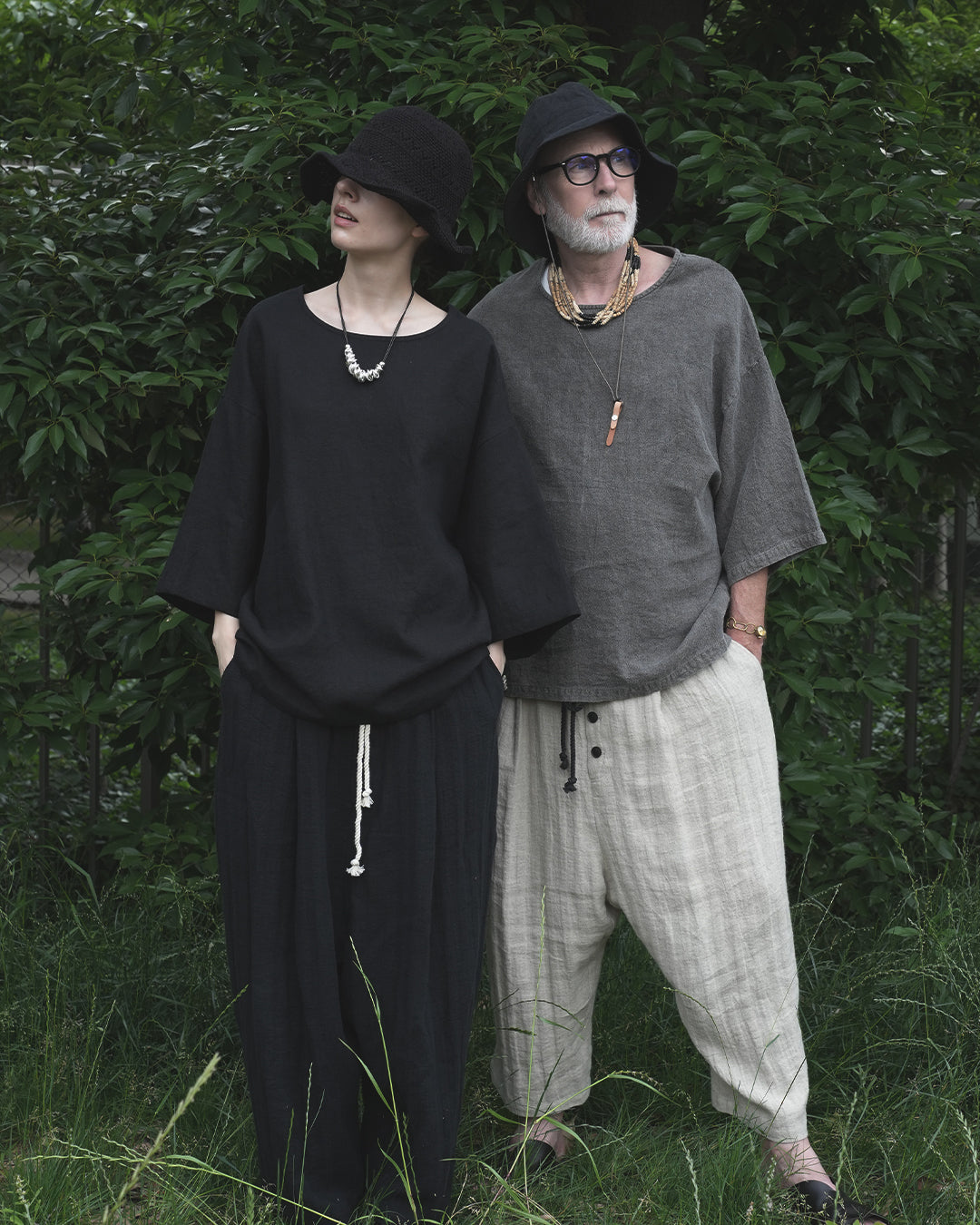 Crew Neck Half Sleeve Over Pullover〈 000008-12 〉
