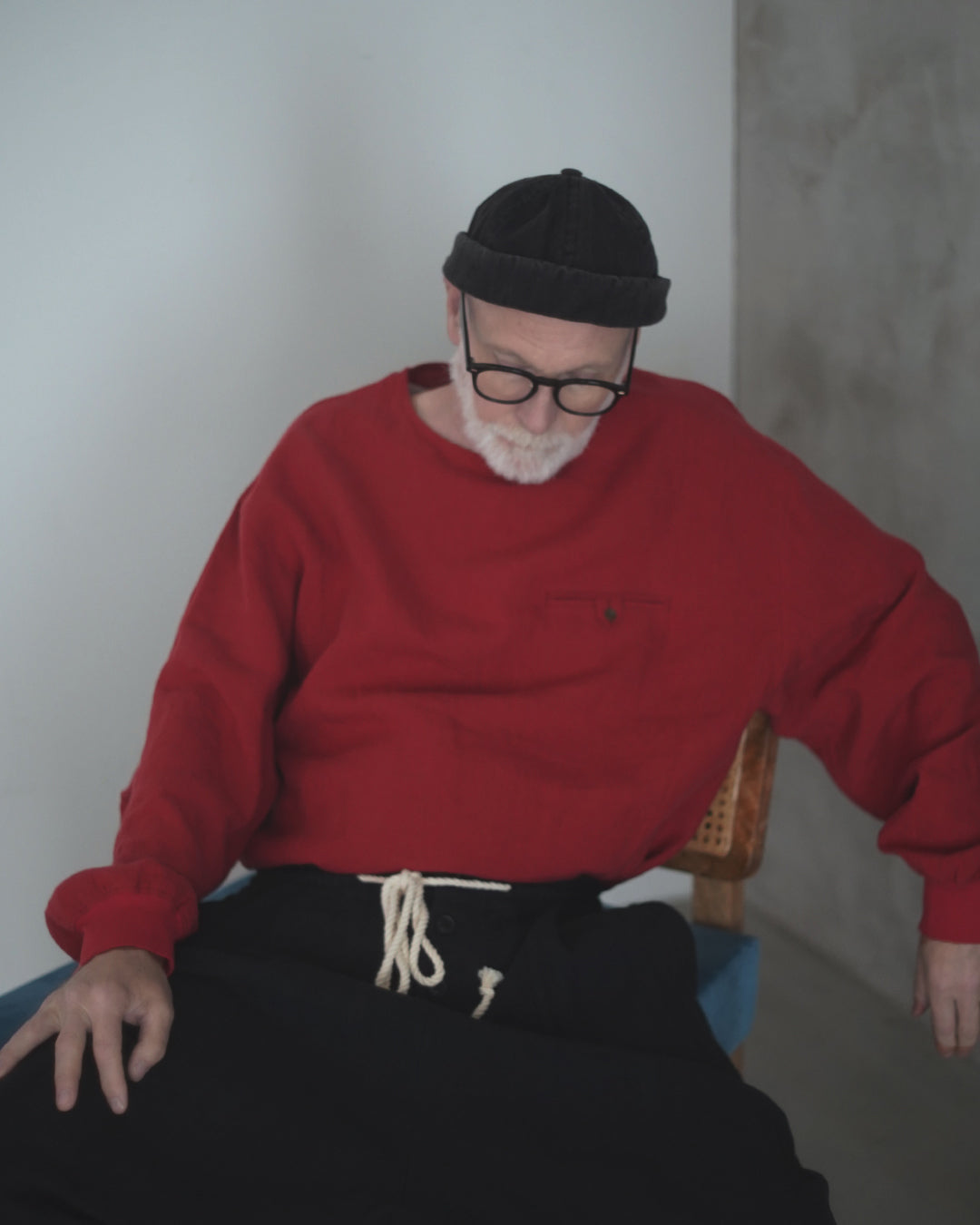 Crew Neck LS Tuck Rib Pullover.