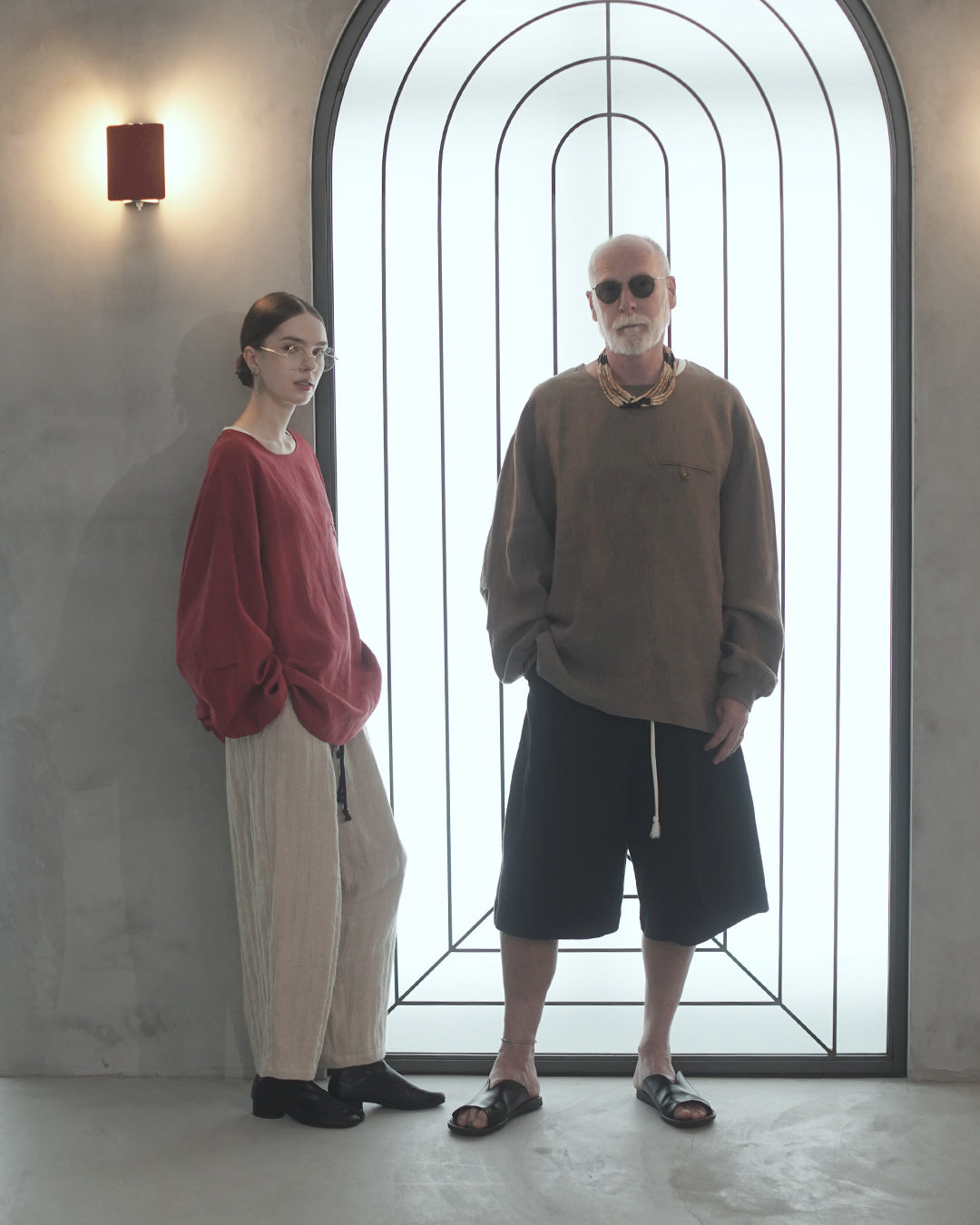 High Waist 2 Tuck Wide Half Trousers.