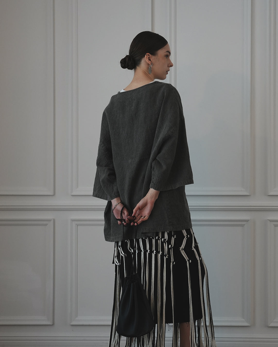 Crew Neck Half Sleeve Over Pullover.