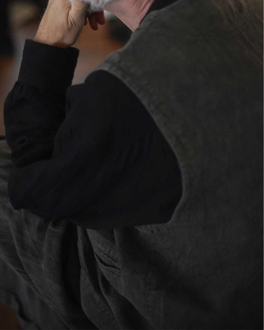 Button Design Crew Neck Vest.