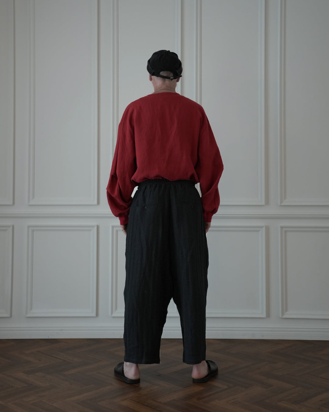 Ankle Length Easy Sarouel Pants〈 000011-14 〉