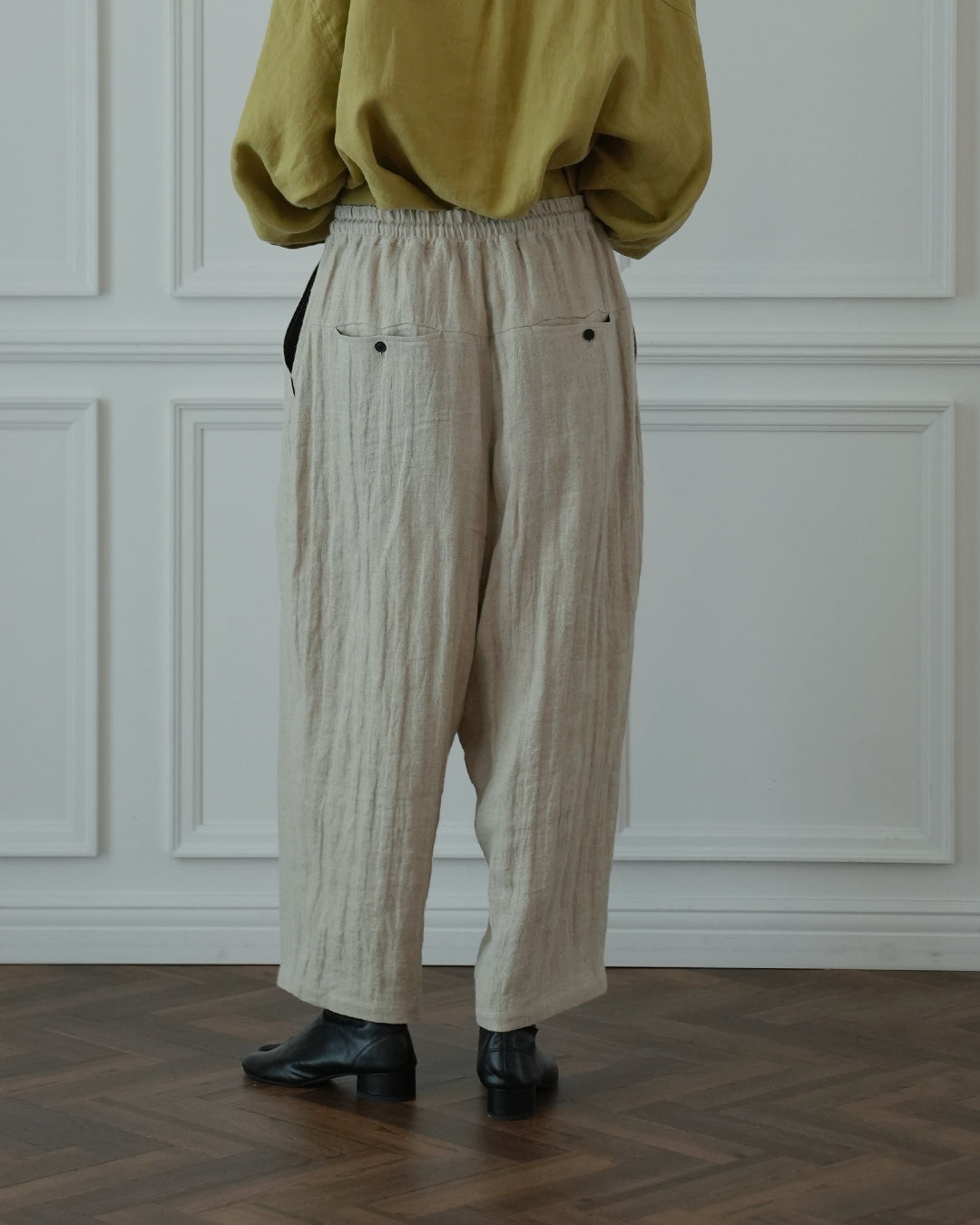 Ankle Length Easy Sarouel Pants〈 000011-14 〉
