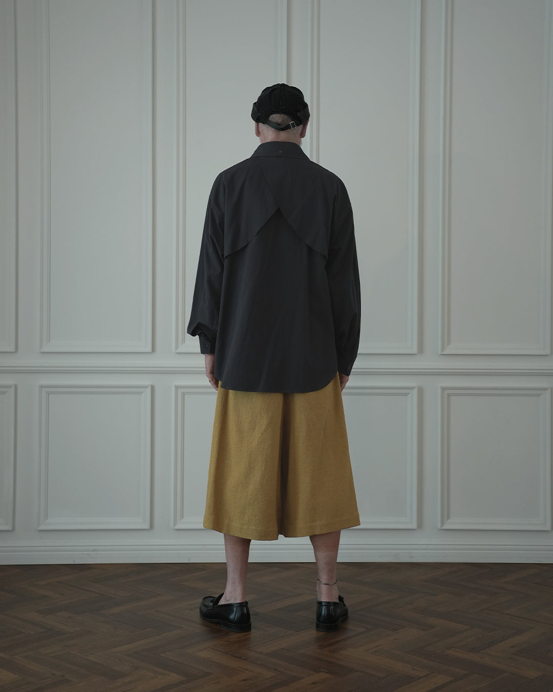 Layered Design Dress Military Shirt.