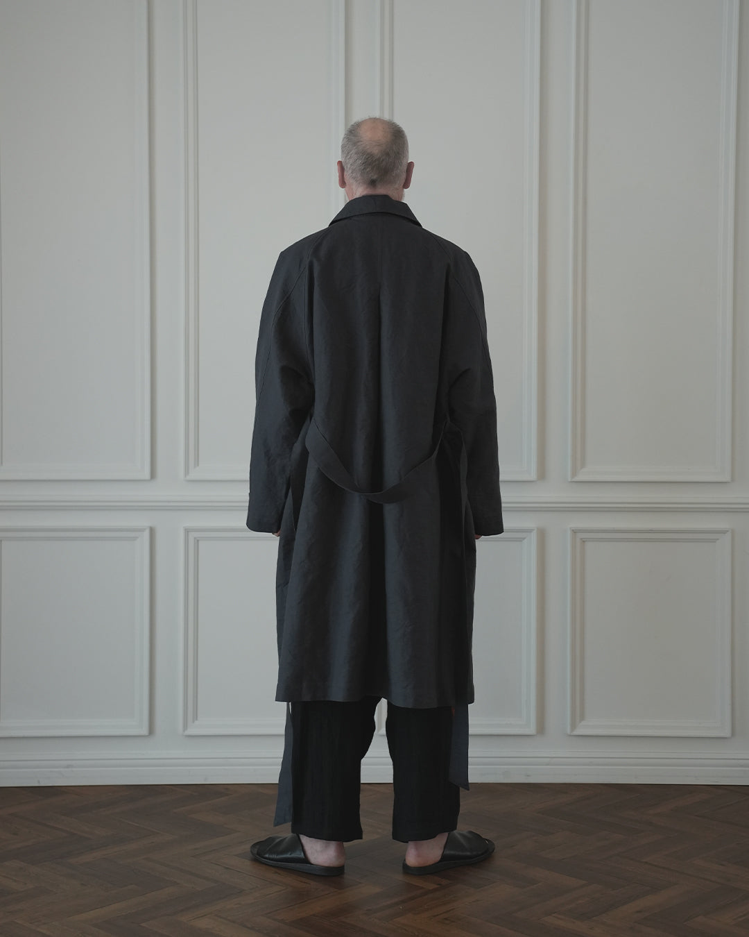 Back Flare A-Line Officer Bal Collar Coat.