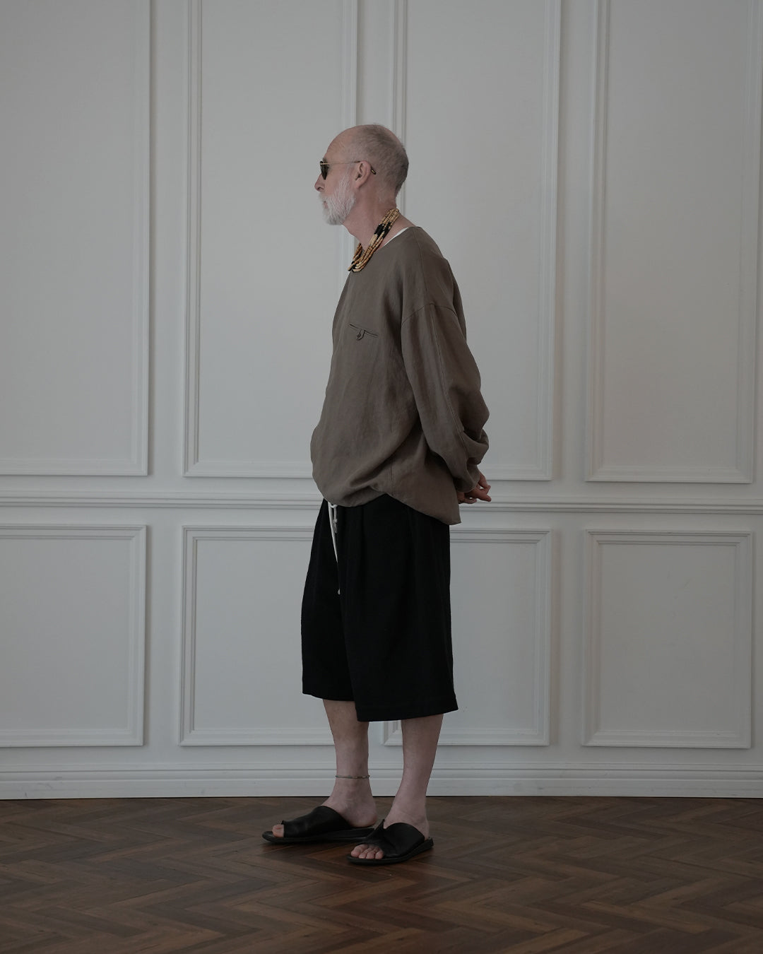 Crew Neck LS Tuck Rib Pullover〈 000009-03 〉