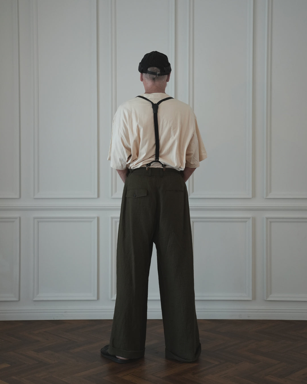Double Hem Coin Pocket 2Tuck Wide Slacks.