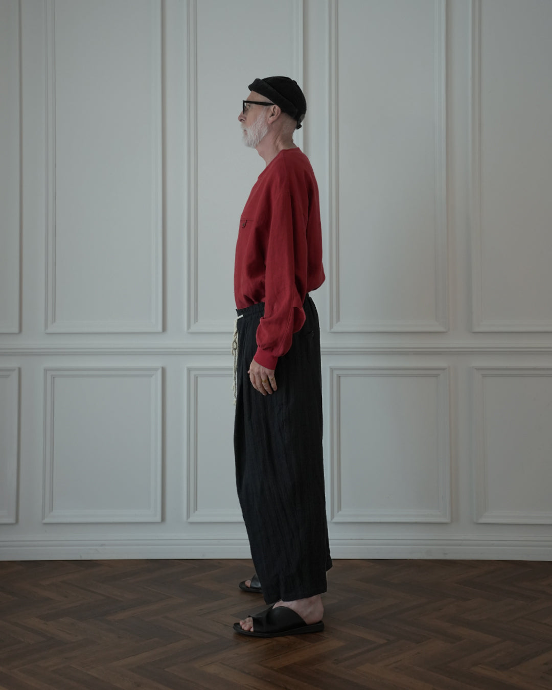 Ankle Length Easy Sarouel Pants〈 000011-14 〉