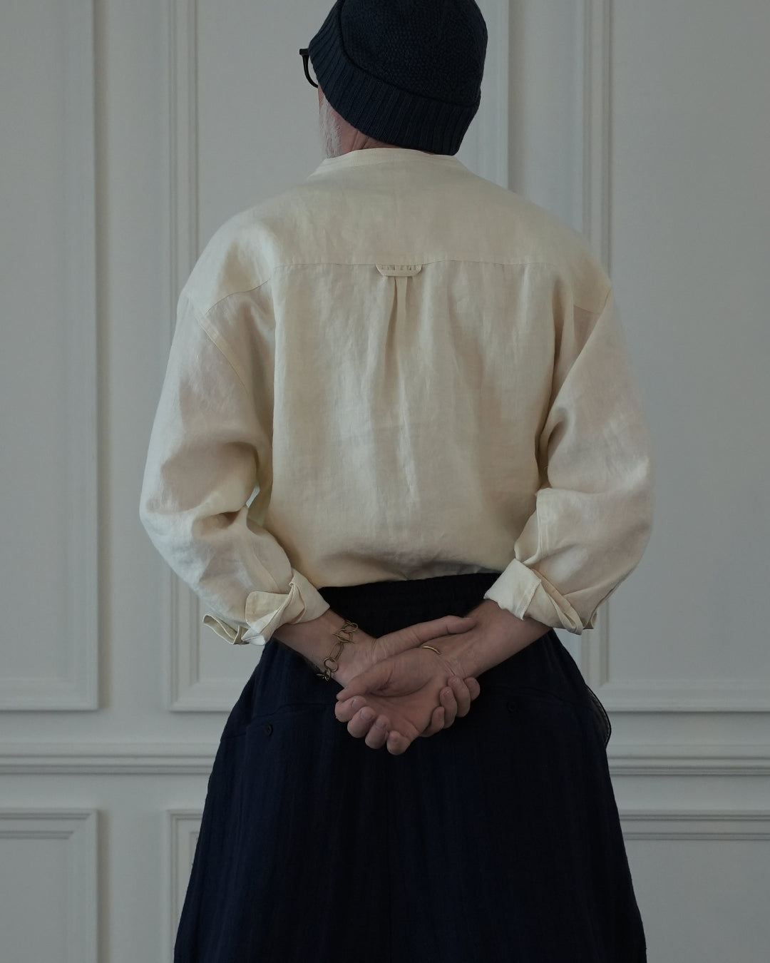 Band Collar Henley Neck Like Atelier Shirt