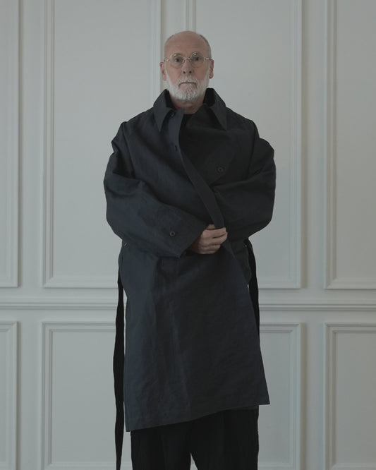 Back Flare A-Line Officer Bal Collar Coat.