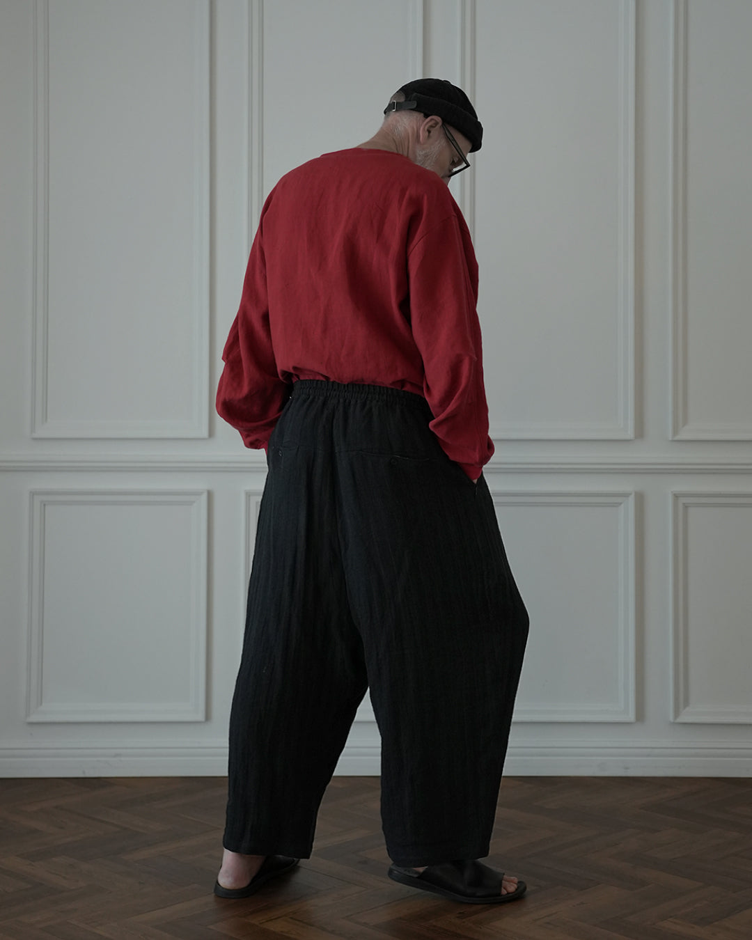 Ankle Length Easy Sarouel Pants〈 000011-14 〉