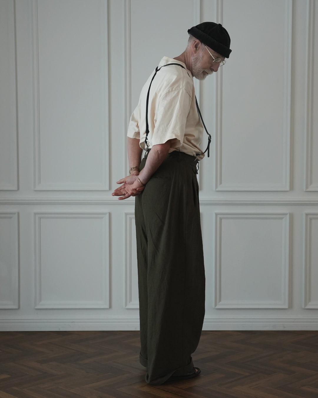 Double Hem Coin Pocket 2Tuck Wide Slacks.