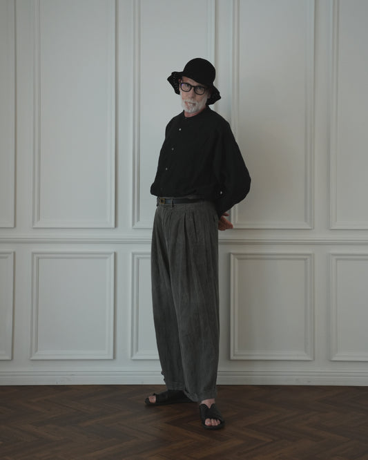 Double Hem Coin Pocket 2Tuck Wide Slacks.