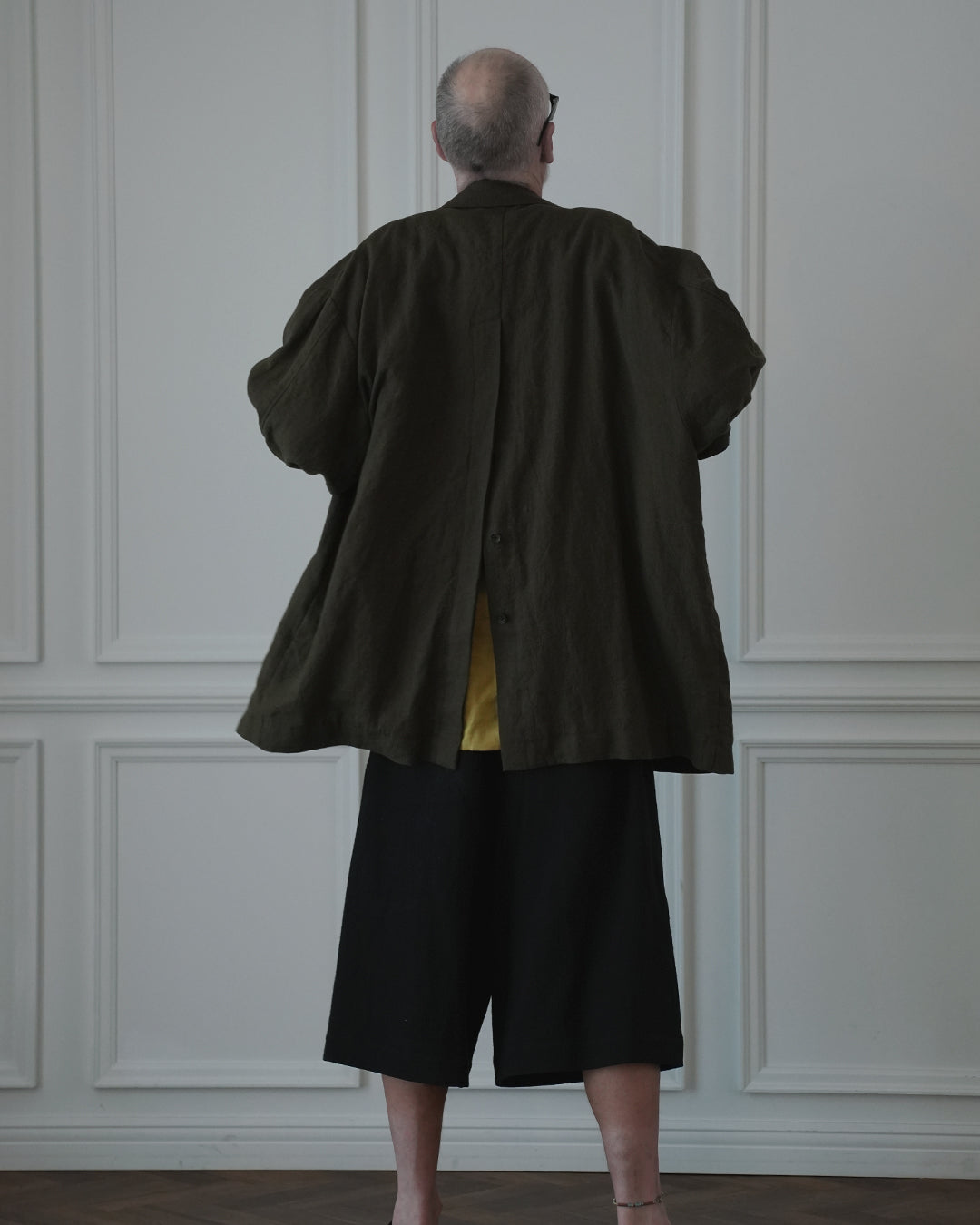 Back-Open Peak Lapel Double-Breasted Over Jacket〈 000002-03 〉