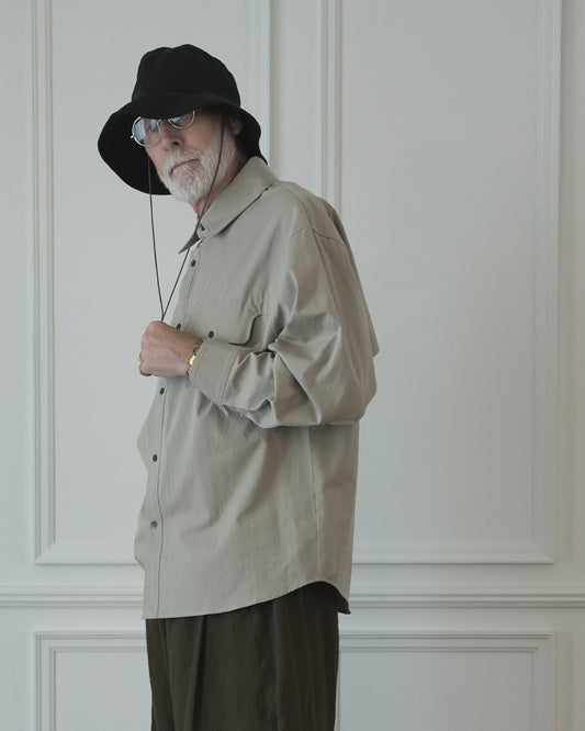 Layered Design Dress Military Shirt.