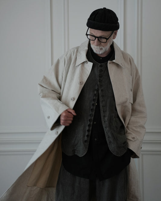 Back Flare A-Line Officer Bal Collar Coat.