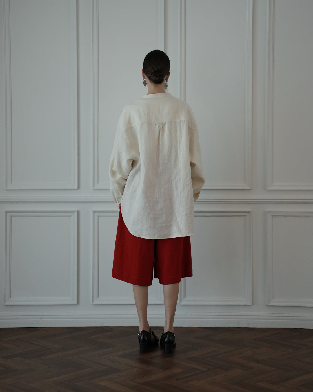 Band Collar Henley Neck Like Atelier Shirt