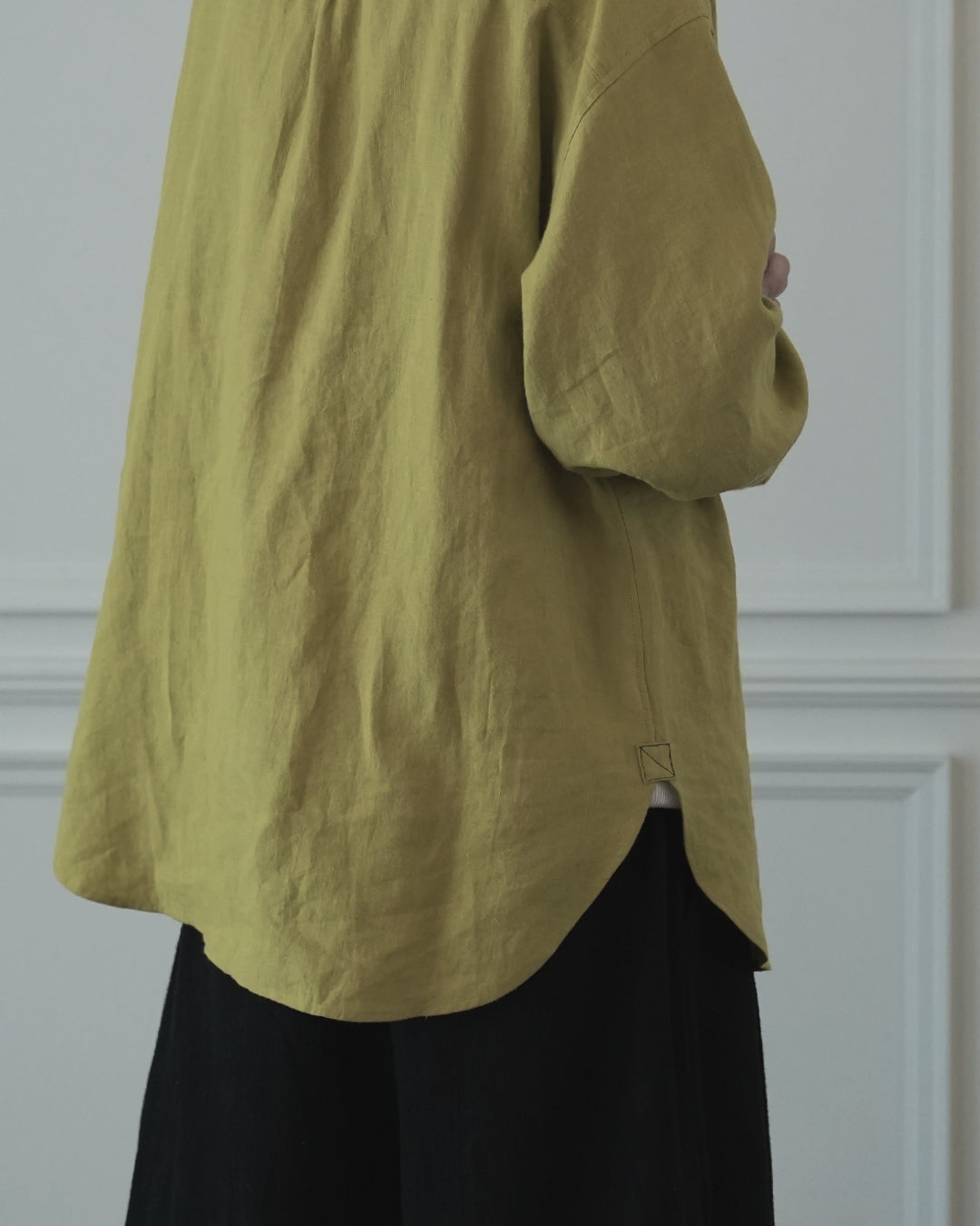 Band Collar Henley Neck Like Atelier Shirt