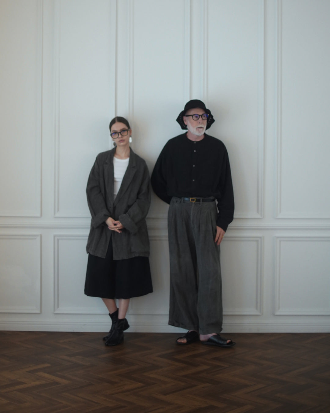 Band Collar Henley Neck Like Atelier Shirt.