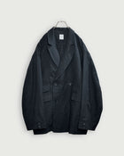 Back-Open Peak Lapel Double-Breasted Over Jacket.