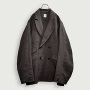Back-Open Peak Lapel Double-Breasted Over Jacket.