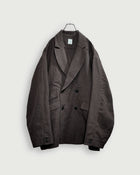 Back-Open Peak Lapel Double-Breasted Over Jacket.