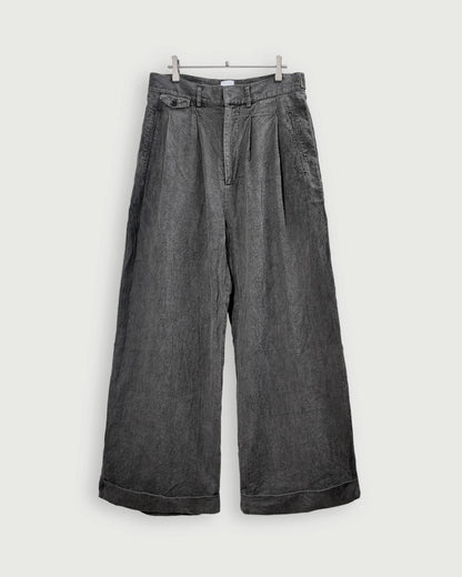 Double Hem Coin Pocket 2Tuck Wide Slacks.
