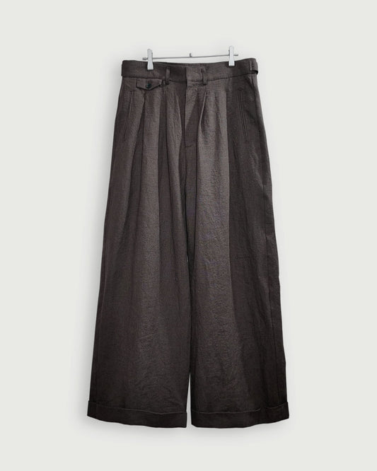 Double Hem Coin Pocket 2Tuck Wide Slacks
