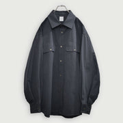 Layered Design Dress Military Shirt.