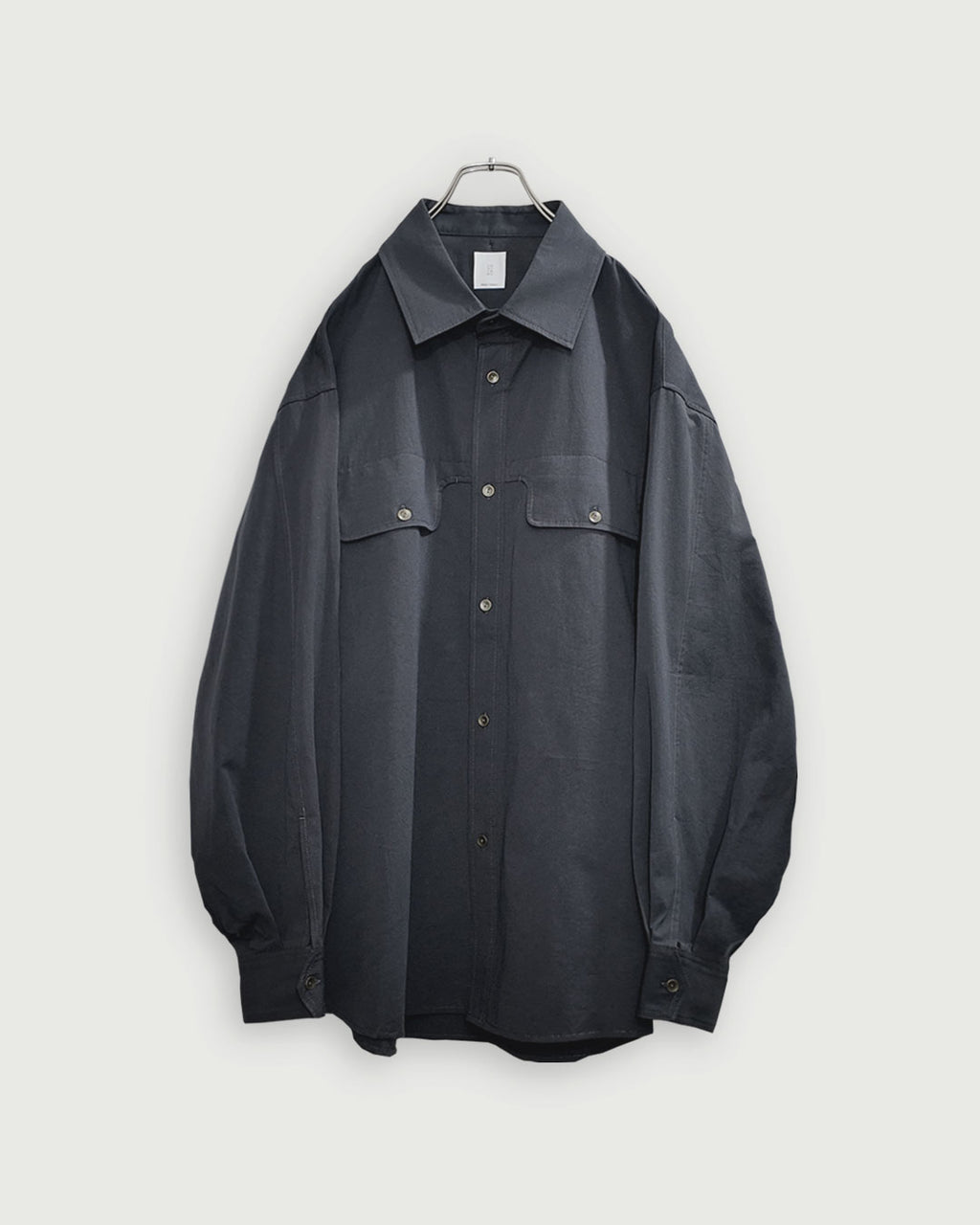 Layered Design Dress Military Shirt.