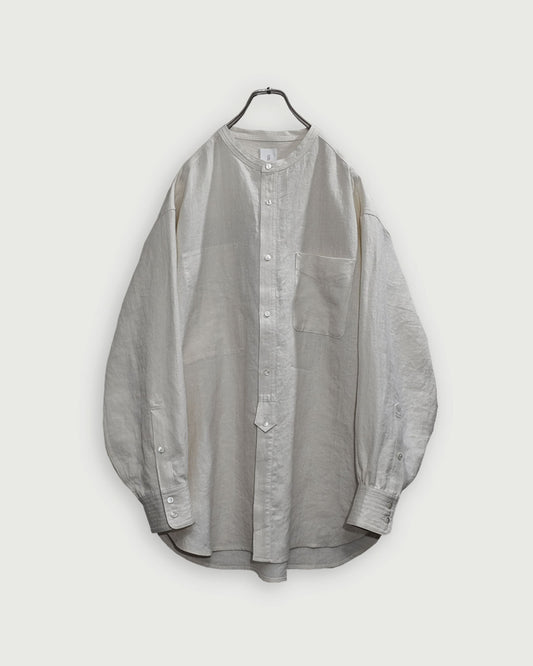 Band Collar Henley Neck Like Atelier Shirt.