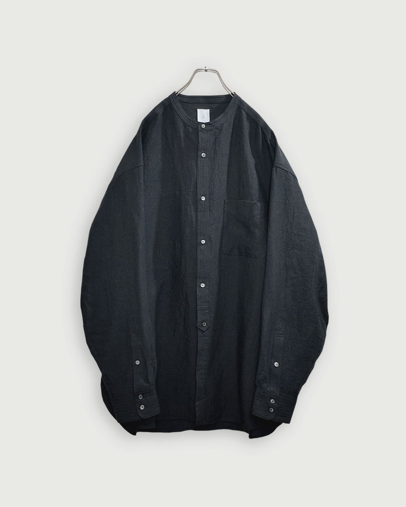 Band Collar Henley Neck Like Atelier Shirt.