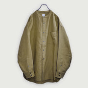 Band Collar Henley Neck Like Atelier Shirt.