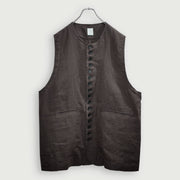 Button Design Crew Neck Vest.