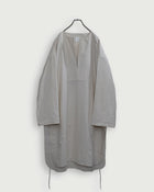 Key Neck Side Slit Long Length Pullover Shirt.