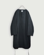 Key Neck Side Slit Long Length Pullover Shirt.