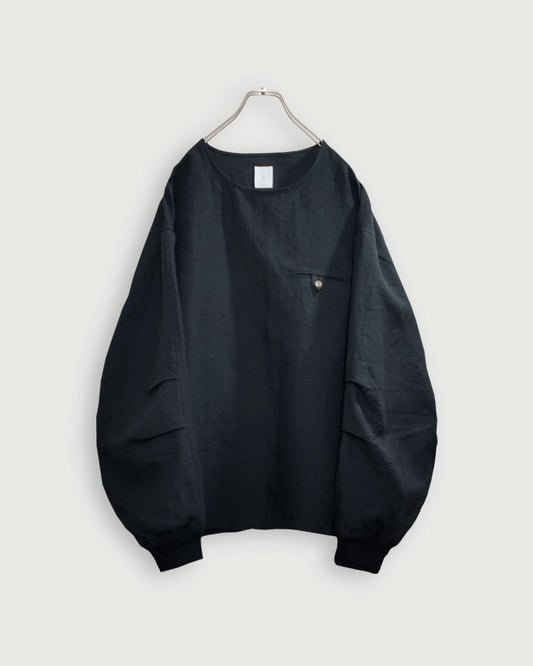 Crew Neck LS Tuck Rib Pullover.
