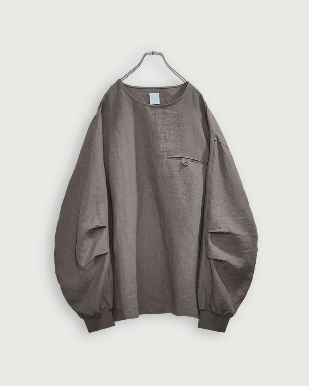 Crew Neck LS Tuck Rib Pullover.