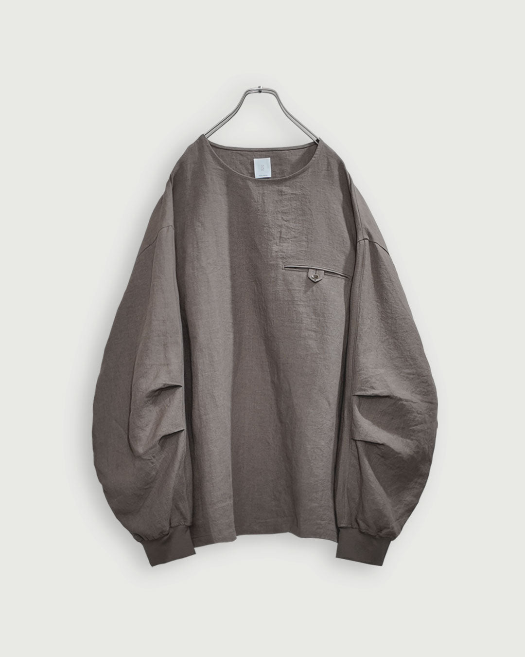 Crew Neck LS Tuck Rib Pullover.