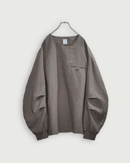 Crew Neck LS Tuck Rib Pullover.