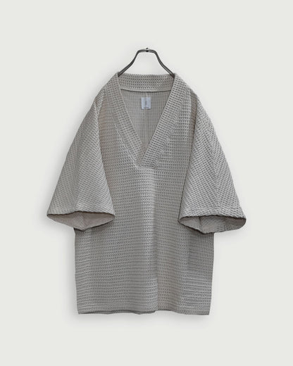 Waffle Russell V Neck 3/4 Sleeve Dolman Knit Pullover.