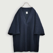 Waffle Russell V Neck 3/4 Sleeve Dolman Knit Pullover.